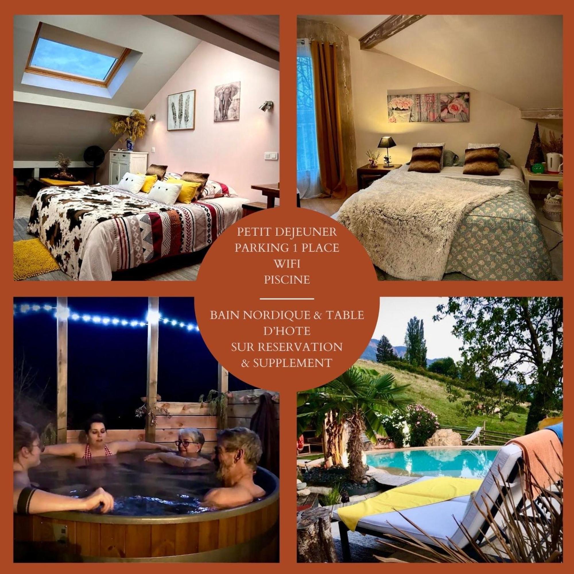 A La Marc'Quize Chambres D'Hotes, Petit Dejeuner Compris, Avec Piscine A Debordement En Exterieur, Bain Nordique A 38 Degres En Prestation Supplement Sur Reservation Horaire Anticipee 1 Place De Parking Gratuite Sur Place Mouxy Ngoại thất bức ảnh
